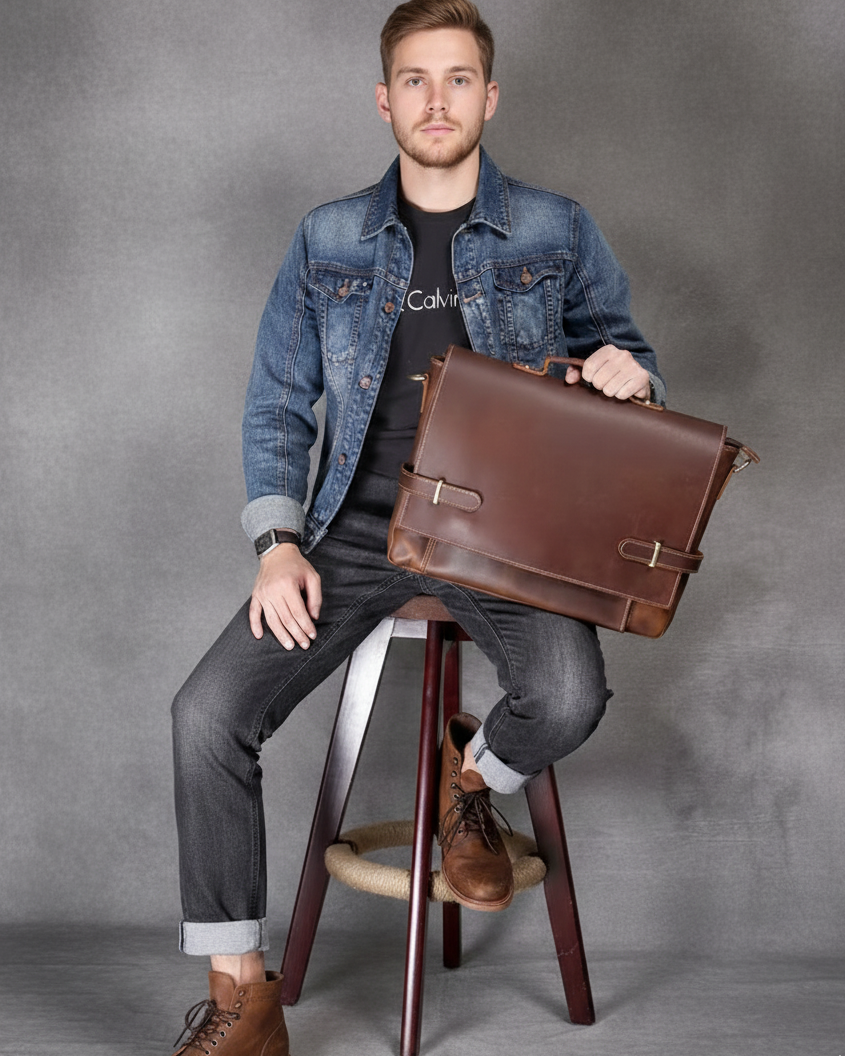 Pasta Executiva de Couro Legítimo BP 111: A Elegância Clássica para o Profissional