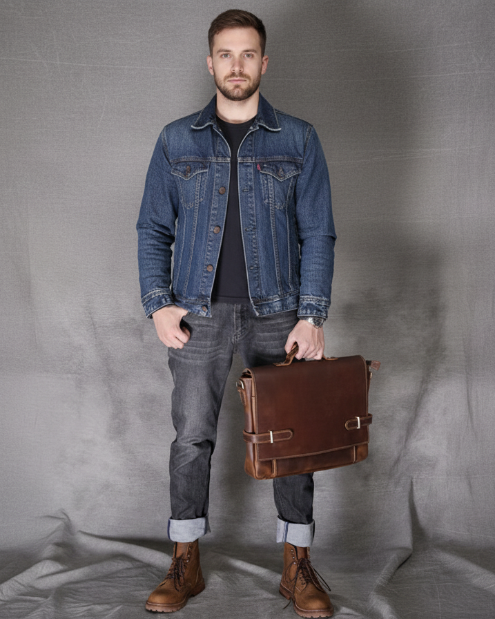 Pasta Executiva de Couro Legítimo BP 111: A Elegância Clássica para o Profissional