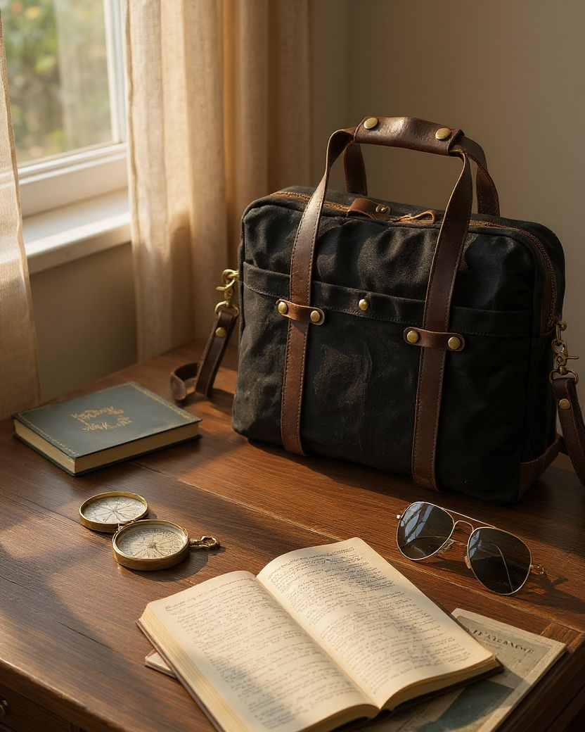 Pasta Executiva BP 101 Lona e Couro: Durabilidade e Estilo Casual para Notebook 14"