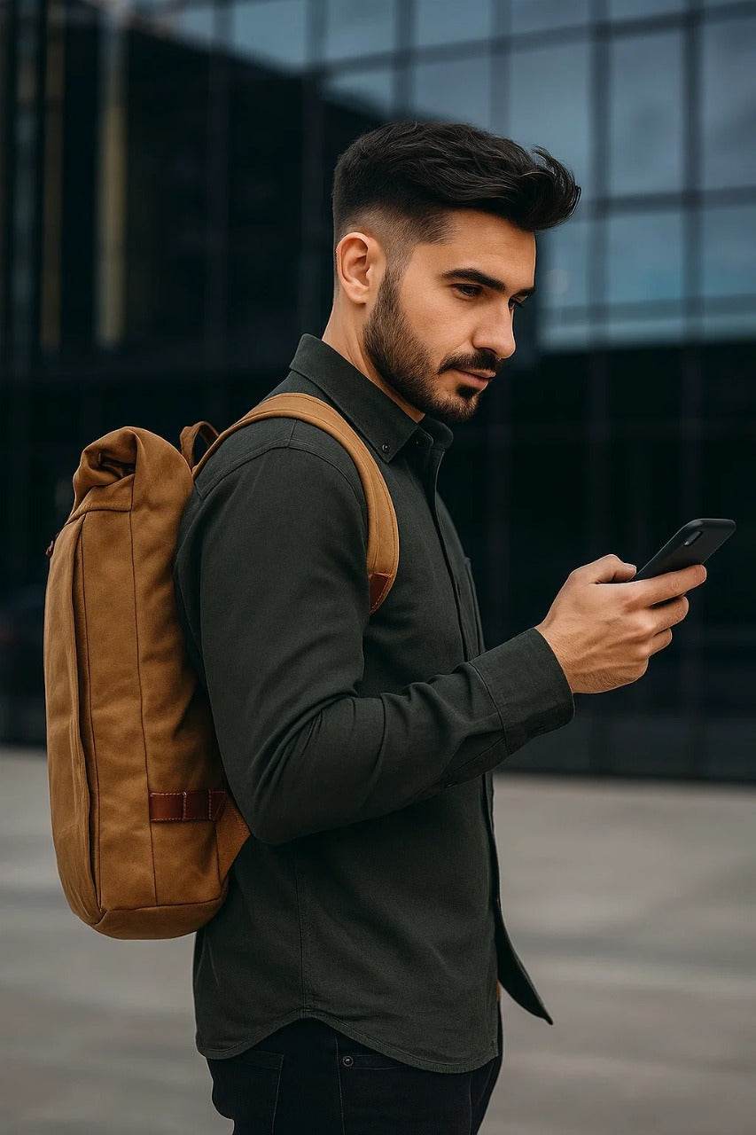 Mochila BP 120 Notebook 15.6" em Lona e Couro BAGYPACK