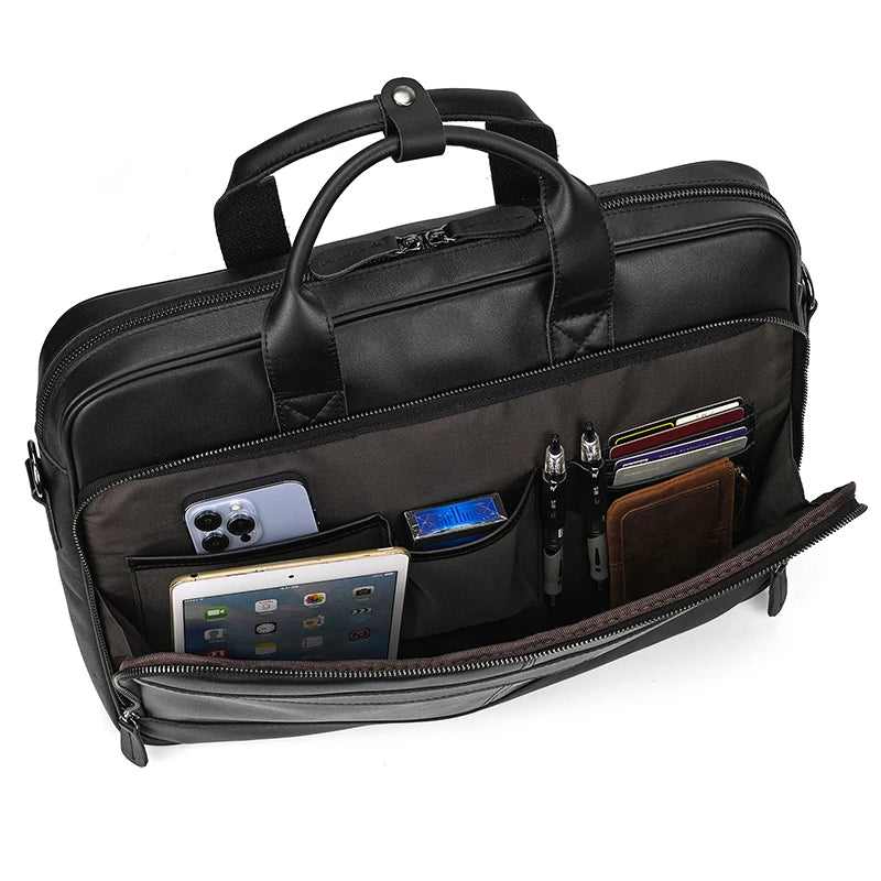 Pasta Executiva em Couro BP 121: Sofisticação e Compartimento para Laptop 15.6" BAGYPACK