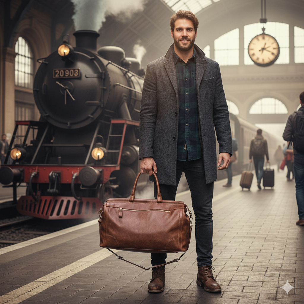Bolsa de Viagem em Techno Leather BP 604: Estilo Vintage e Dimensão IDEAL BAGYPACK