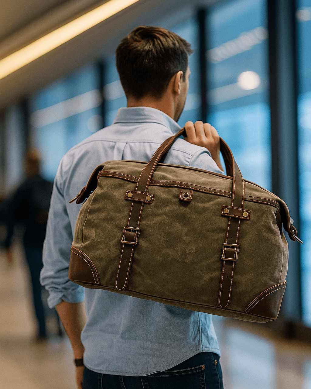 Bolsa de Viagem BP 610 em Lona e Couro. Duffel Bag Clássica BAGYPACK