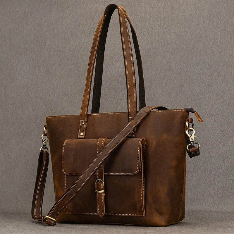 Bolsa Carteiro em Couro BP 123: Elegância e Espaço para Notebook 15" BAGYPACK
