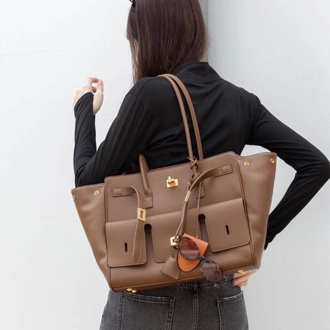Bolsa Tote Bag BP 200 em Couro PU: O Estilo que Acompanha Seu Ritmo Expansível BAGYPACK