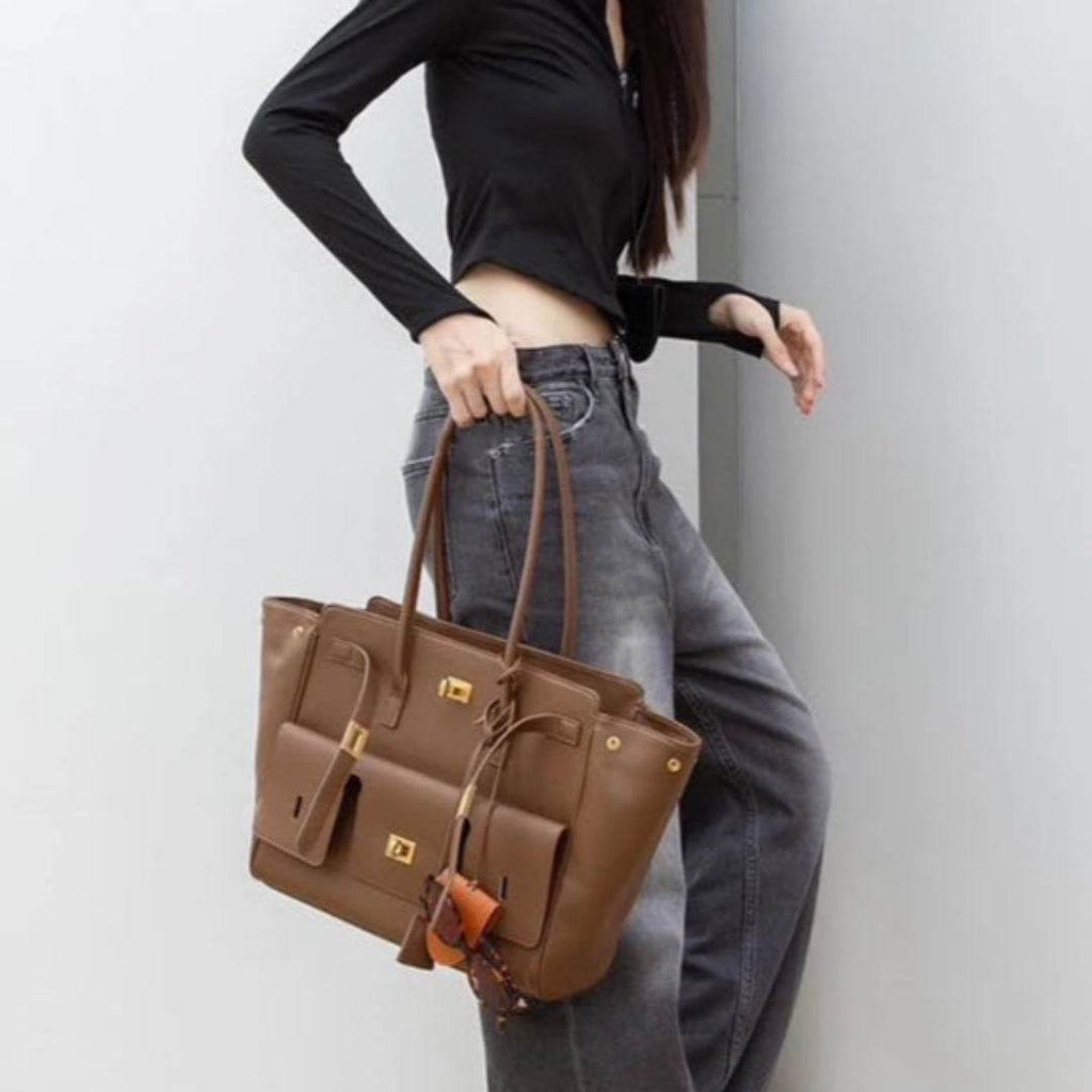 Bolsa Tote Bag BP 200 em Couro PU: O Estilo que Acompanha Seu Ritmo Expansível BAGYPACK