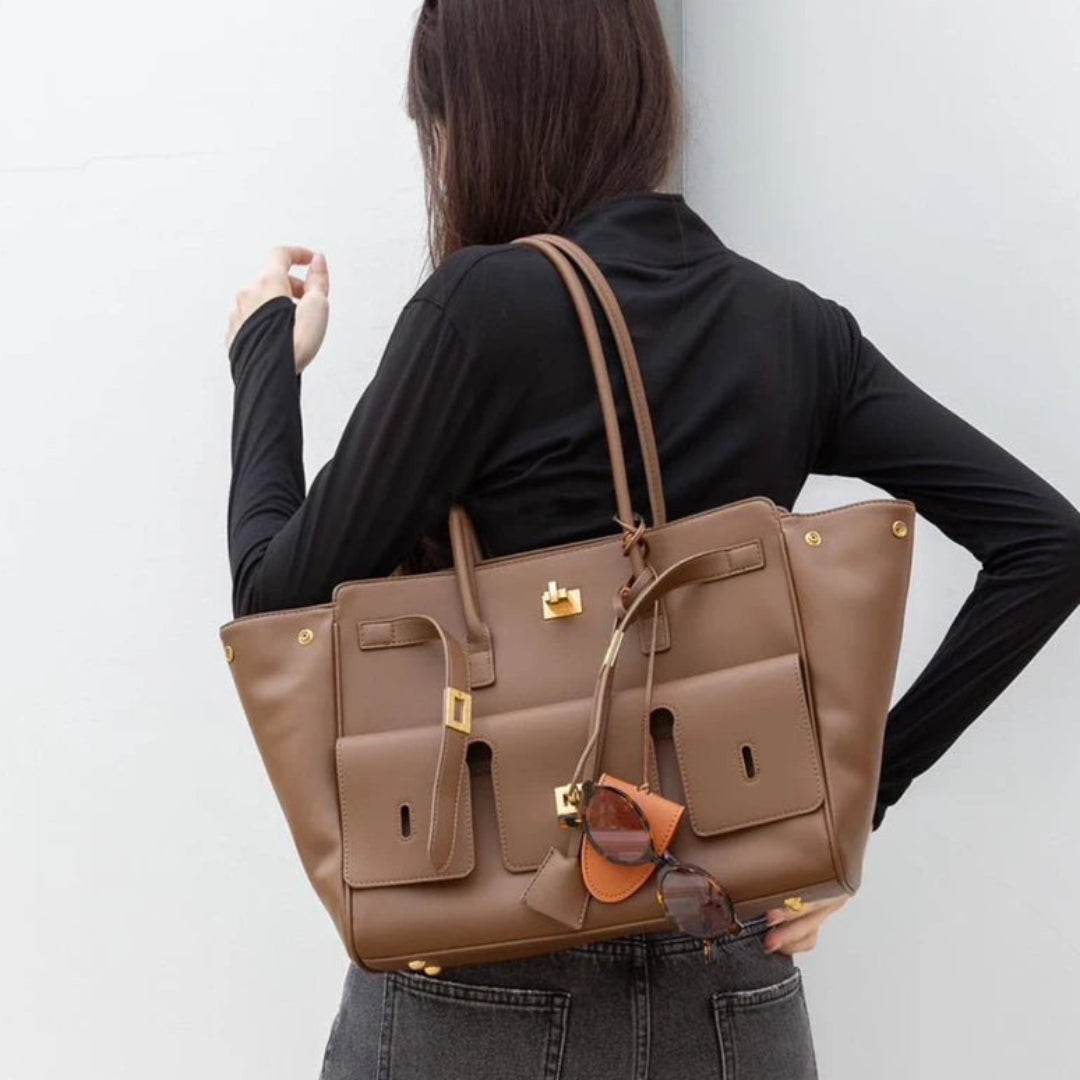 Bolsa Tote Bag BP 200 em Couro PU: O Estilo que Acompanha Seu Ritmo Expansível BAGYPACK