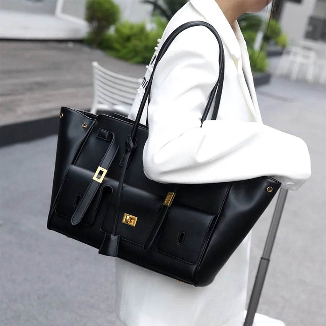Bolsa Tote Bag BP 200 em Couro PU: O Estilo que Acompanha Seu Ritmo Expansível BAGYPACK