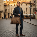 Bolsa de Viagem BP 608 em Lona e Couro. Espaçosa Duffel Bag