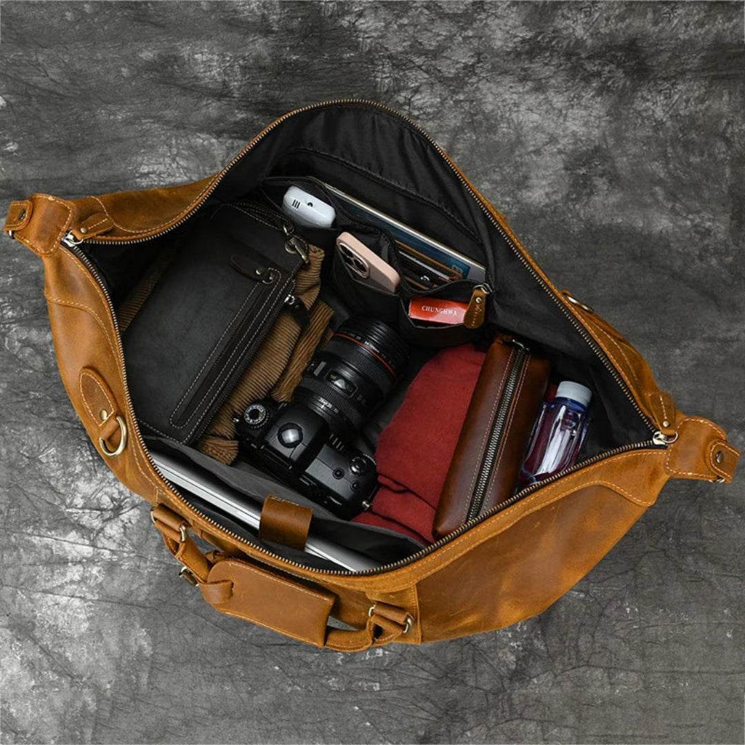 Bolsa de Viagem em Couro Legítimo BP 605: Elegância para Viagens com Seu Notebook BAGYPACK