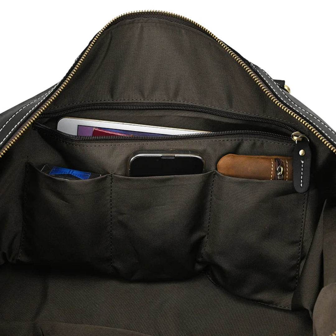 Bolsa de Viagem em Couro Legítimo BP 605: Elegância para Viagens com Seu Notebook BAGYPACK