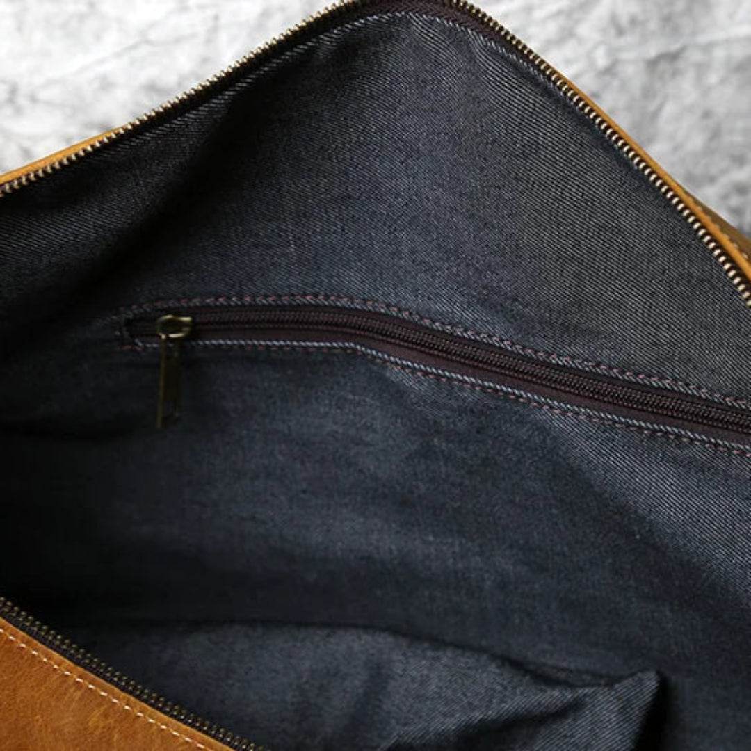 Duffel Bag de Viagem em Couro Legítimo BP 612: Sofisticação e 30 Litros de Capacidade BAGYPACK