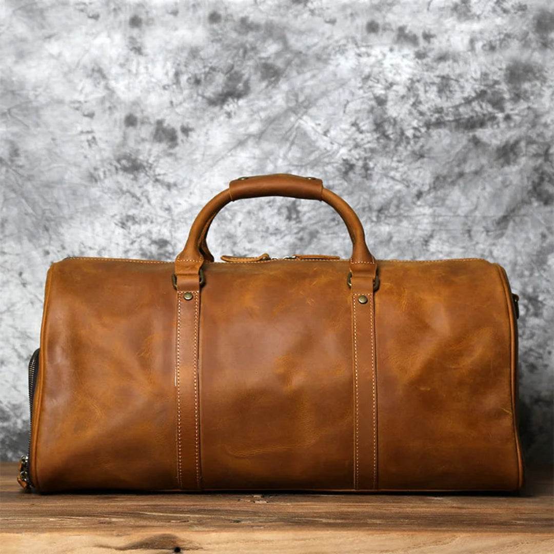 Duffel Bag de Viagem em Couro Legítimo BP 612: Sofisticação e 30 Litros de Capacidade BAGYPACK