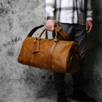 Duffel Bag de Viagem em Couro Legítimo BP 612: Sofisticação e 30 Litros de Capacidade BAGYPACK