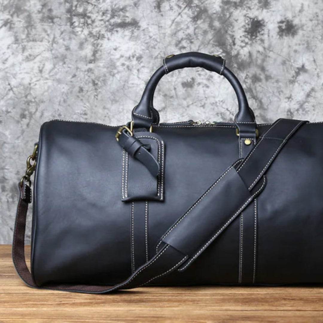 Duffel Bag de Viagem em Couro Legítimo BP 612: Sofisticação e 30 Litros de Capacidade BAGYPACK