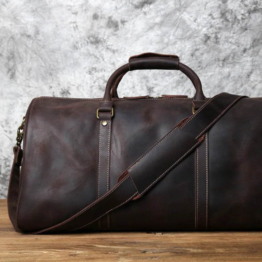 Duffel Bag de Viagem em Couro Legítimo BP 612: Sofisticação e 30 Litros de Capacidade BAGYPACK