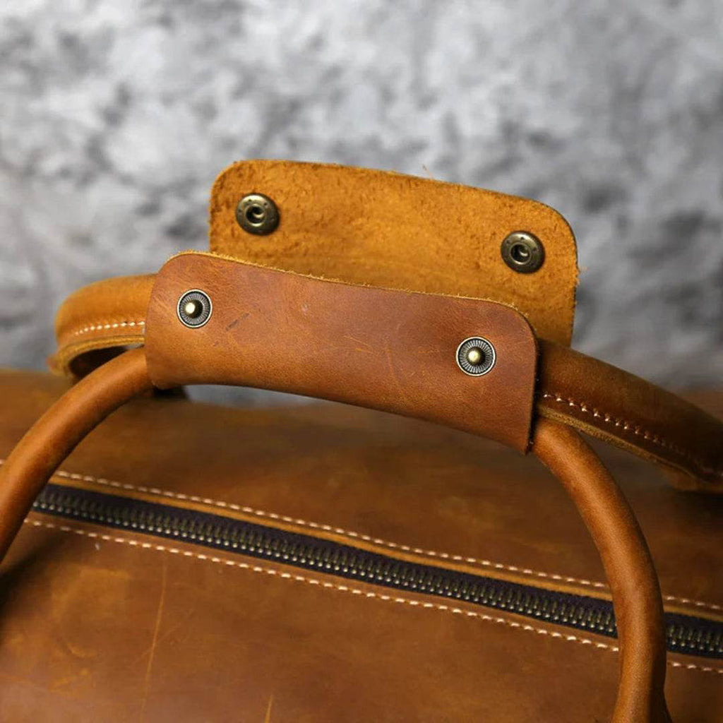 Duffel Bag de Viagem em Couro Legítimo BP 612: Sofisticação e 30 Litros de Capacidade BAGYPACK