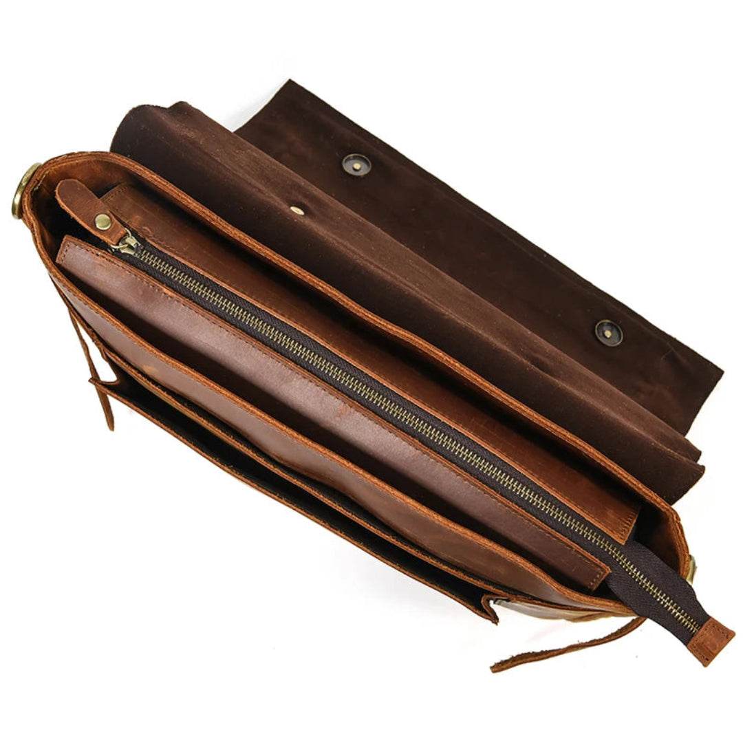 Pasta Executiva de Couro Legítimo BP 111: A Elegância Clássica para o Profissional BAGYPACK