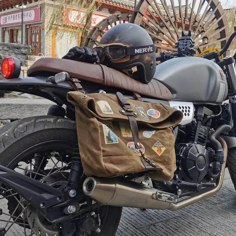 Bolsa Carteiro Alforjes BP 110 Lona+Couro. Viagens e Motos BAGYPACK