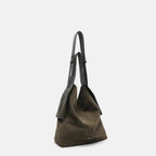 Bolsa Bucket Bag Unissex BP 312: Estilo e Amplo Espaço em Couro Camurça BAGYPACK