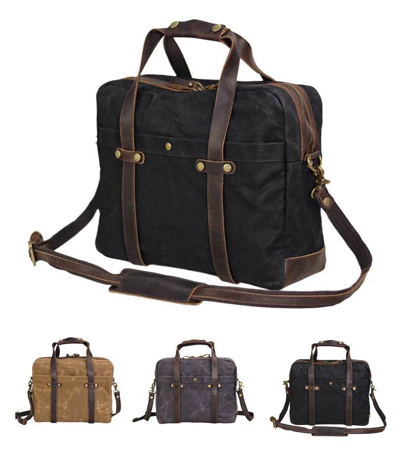 Pasta Executiva BP 101 Lona e Couro: Durabilidade e Estilo Casual para Notebook 14" BAGYPACK