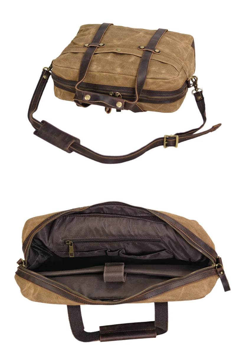 Pasta Executiva BP 101 Lona e Couro: Durabilidade e Estilo Casual para Notebook 14" BAGYPACK