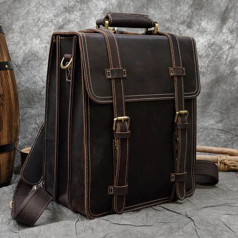 Mochila Notebook 2 em 1 em Couro Legítimo BP 103: Versatilidade com Toque Profissional BAGYPACK