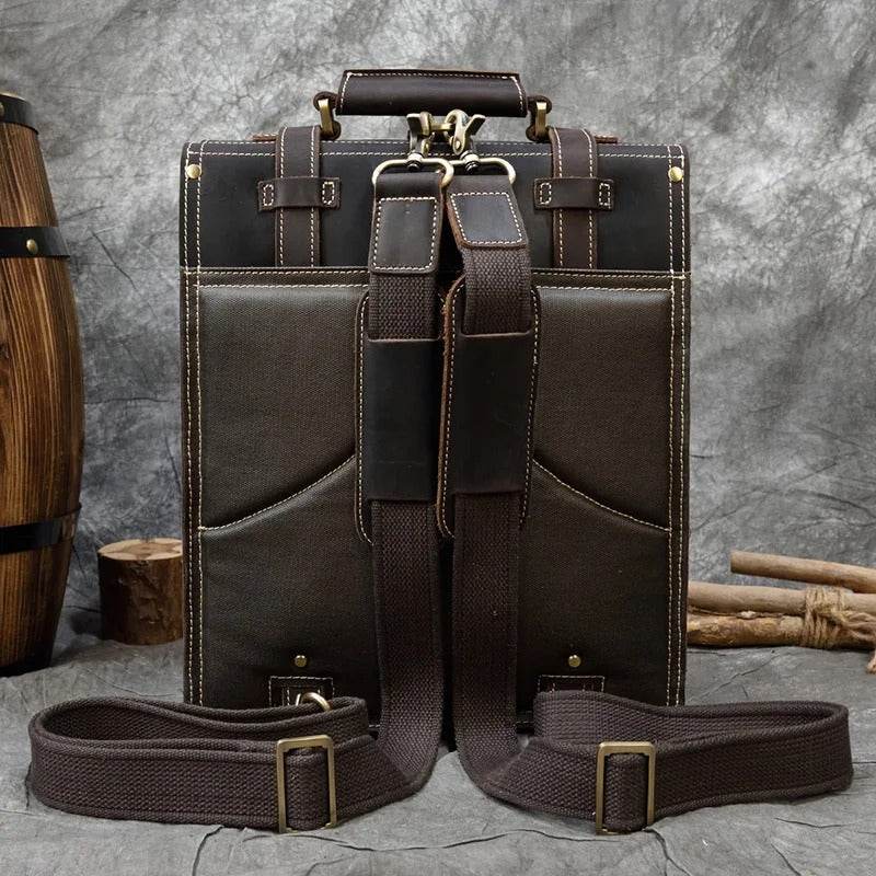 Mochila Notebook 2 em 1 em Couro Legítimo BP 103: Versatilidade com Toque Profissional BAGYPACK