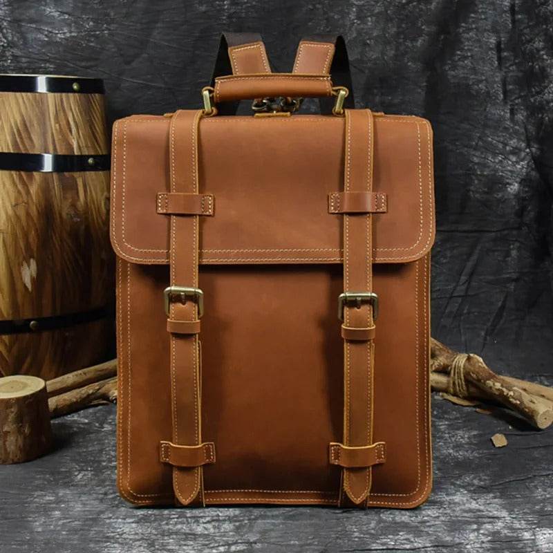 Mochila Notebook 2 em 1 em Couro Legítimo BP 103: Versatilidade com Toque Profissional BAGYPACK