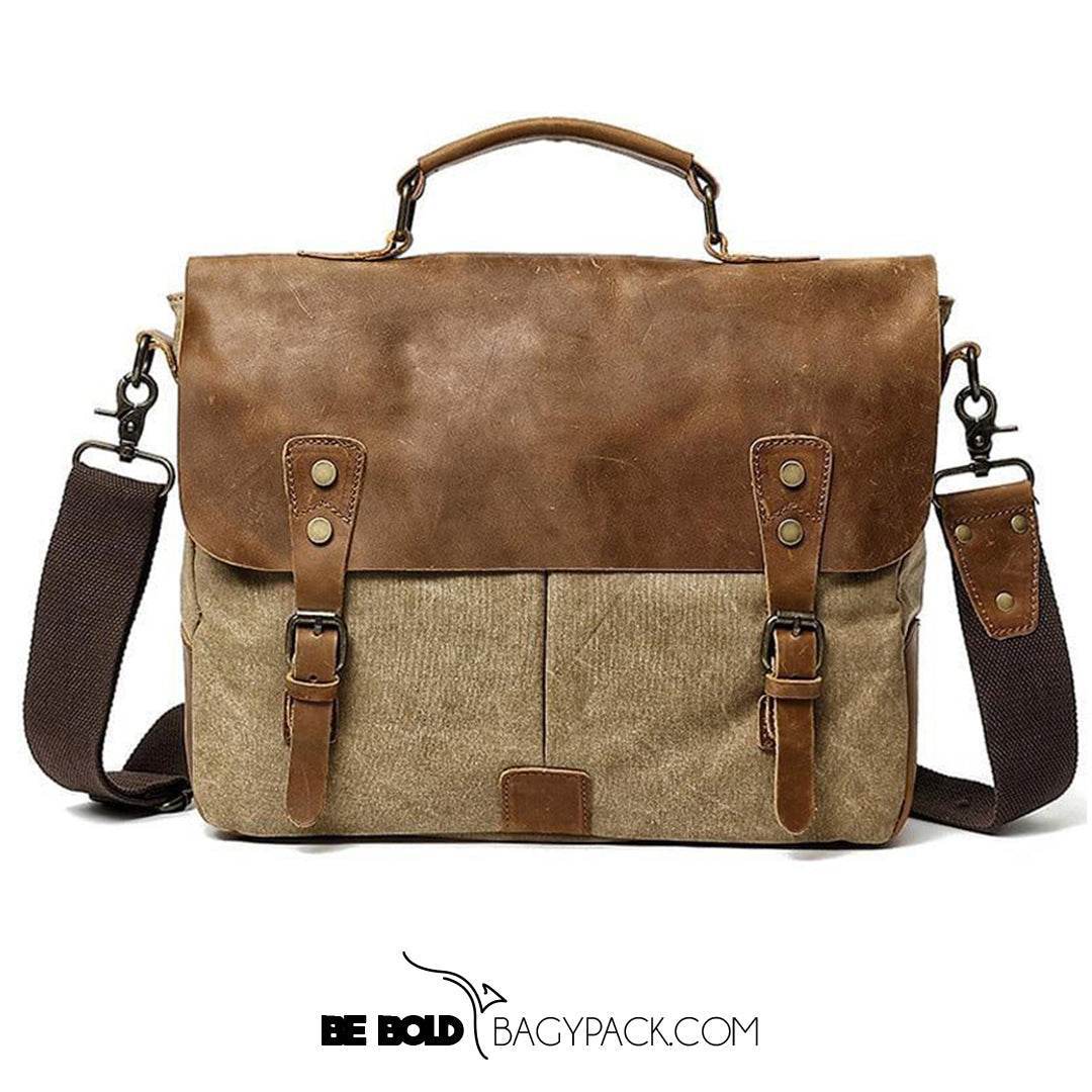 Bolsa Carteiro Masculina BP 107 Lona+Couro - BAGYPACK