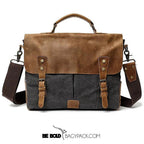 Bolsa Carteiro BP 107 Masculina Notebook 14" em Lona e Couro BAGYPACK