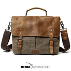 Bolsa Carteiro BP 107 Masculina Notebook 14" em Lona e Couro BAGYPACK