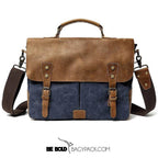 Bolsa Carteiro BP 107 Masculina Notebook 14" em Lona e Couro BAGYPACK