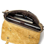 Bolsa Carteiro BP 107 Masculina Notebook 14" em Lona e Couro BAGYPACK