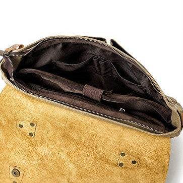Bolsa Carteiro BP 107 Masculina Notebook 14" em Lona e Couro BAGYPACK