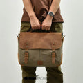 Bolsa Carteiro BP 107 Masculina Notebook 14" em Lona e Couro BAGYPACK