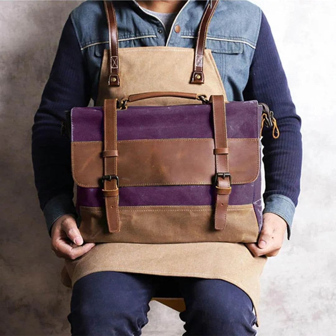 Bolsa Carteiro BP 108 | Lona e Couro | Mensageiro | Notebook | Bagypack - BAGYPACK