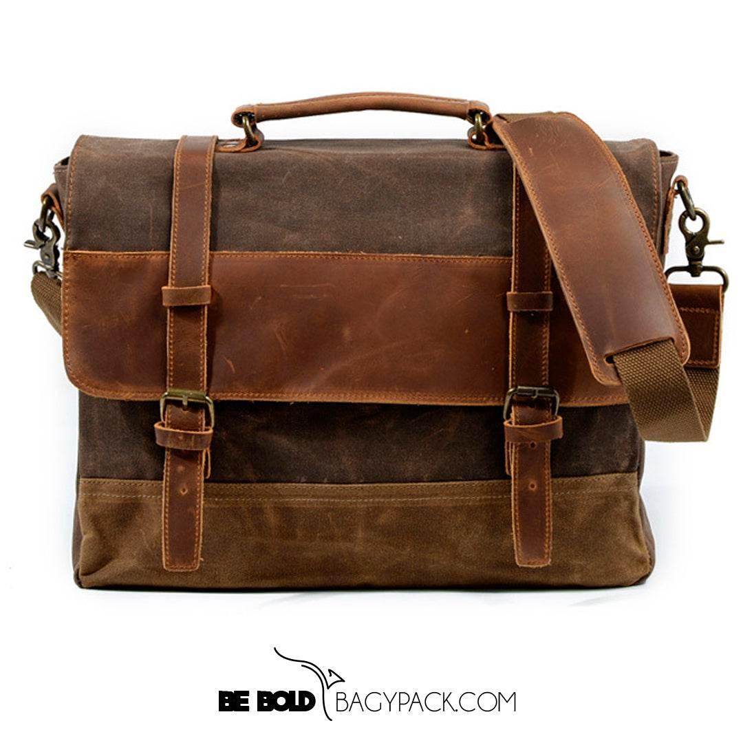 Bolsa Carteiro Masculina BP 108 Lona+Couro - BAGYPACK