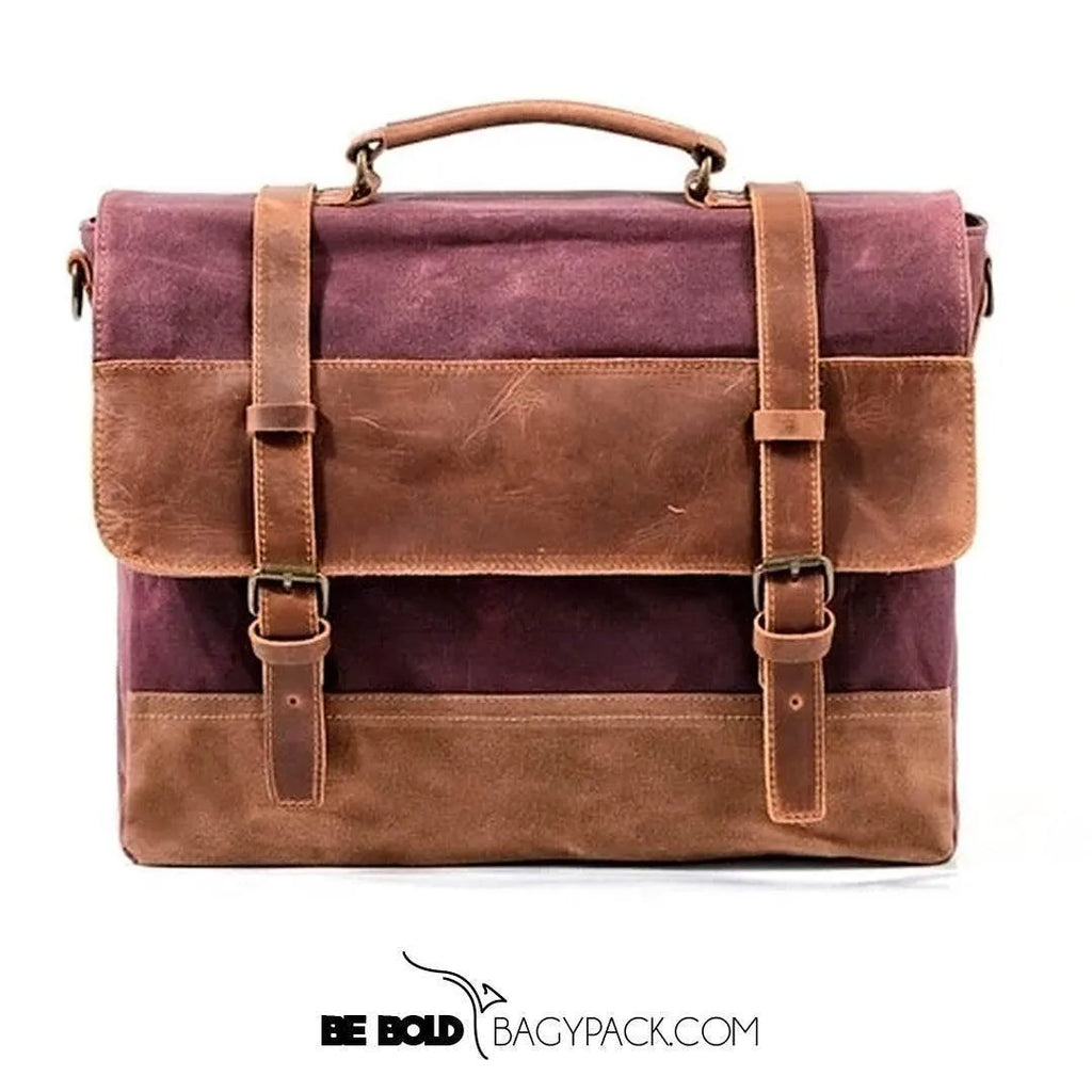 Bolsa Carteiro BP 108 | Lona e Couro | Mensageiro | Notebook | Bagypack - BAGYPACK