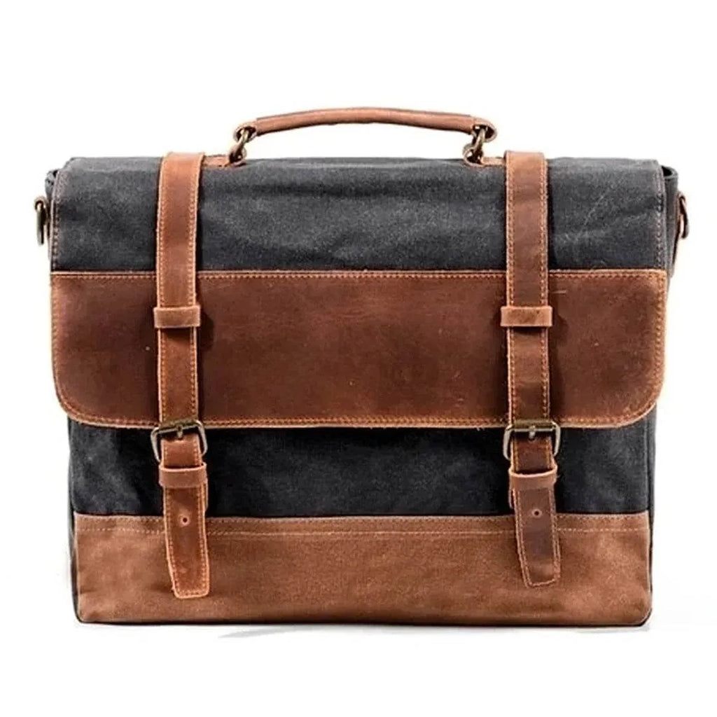 Bolsa Carteiro BP 108 | Lona e Couro | Mensageiro | Notebook | Bagypack - BAGYPACK