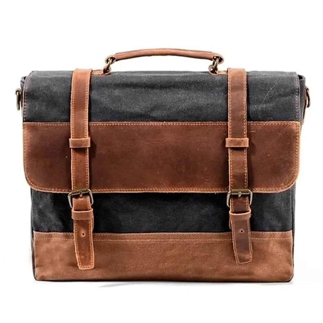 Bolsa Carteiro BP 108 | Lona e Couro | Mensageiro | Notebook | Bagypack - BAGYPACK