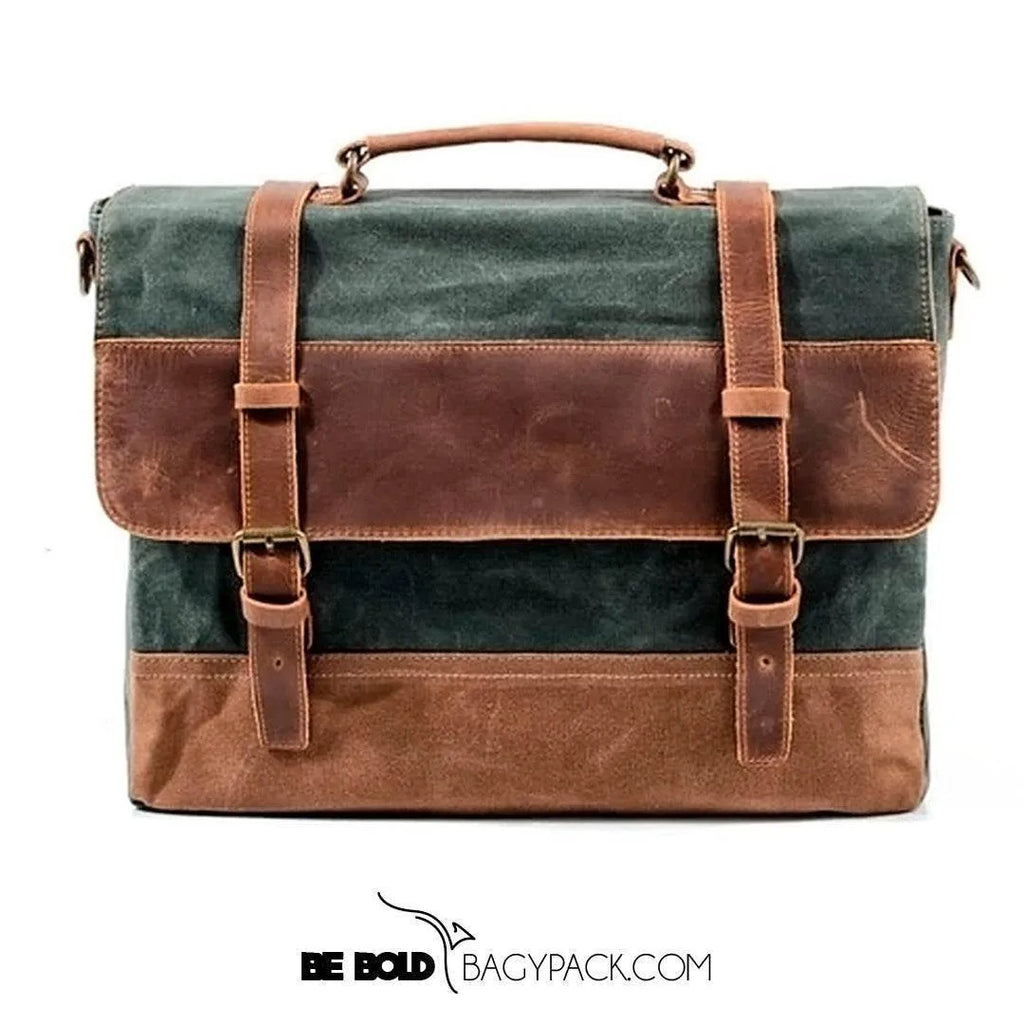 Bolsa Carteiro BP 108 | Lona e Couro | Mensageiro | Notebook | Bagypack - BAGYPACK