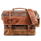 Bolsa Carteiro BP 108 | Lona e Couro | Mensageiro | Notebook | Bagypack - BAGYPACK