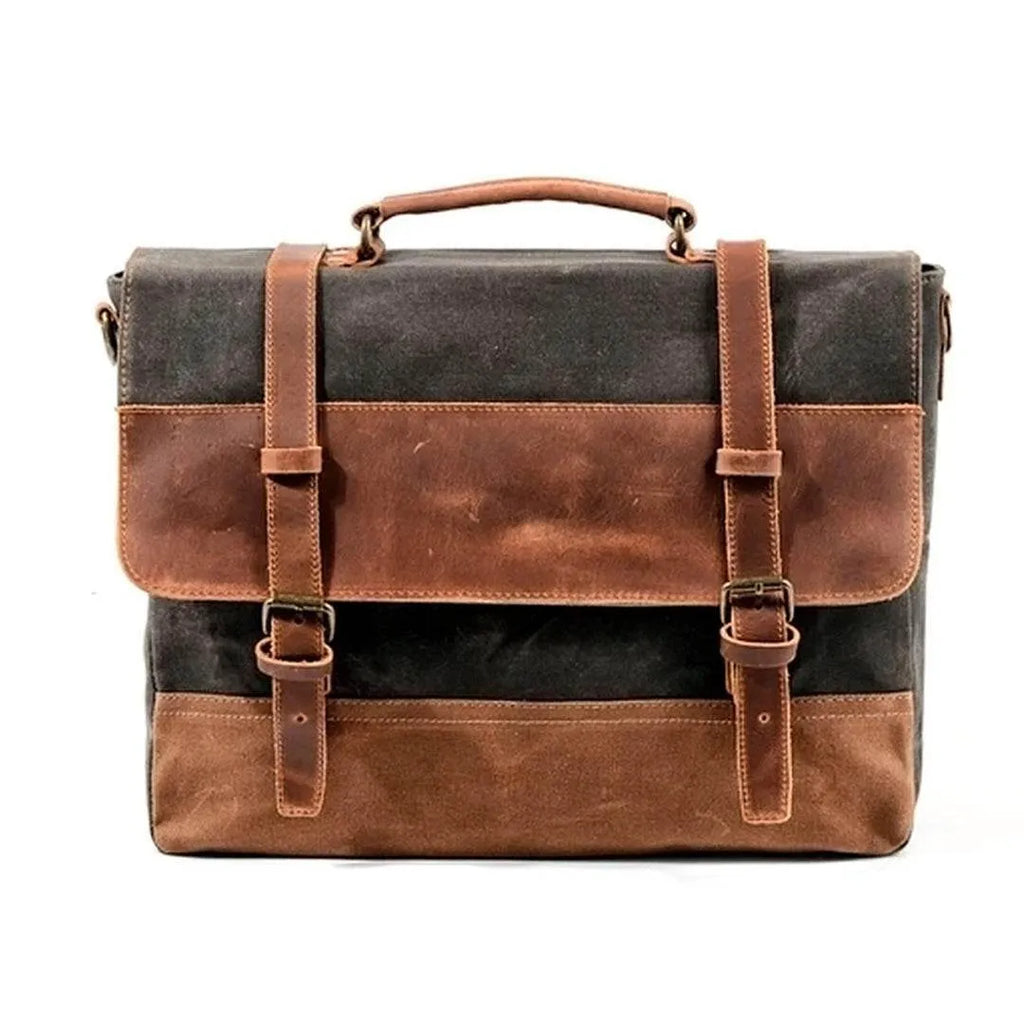 Bolsa Carteiro BP 108 | Lona e Couro | Mensageiro | Notebook | Bagypack - BAGYPACK