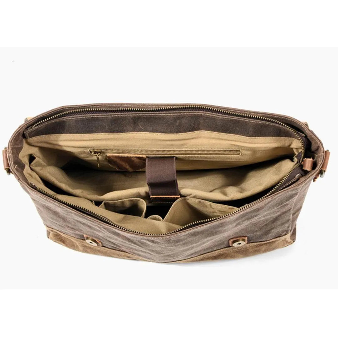 Bolsa Carteiro BP 108 | Lona e Couro | Mensageiro | Notebook | Bagypack - BAGYPACK