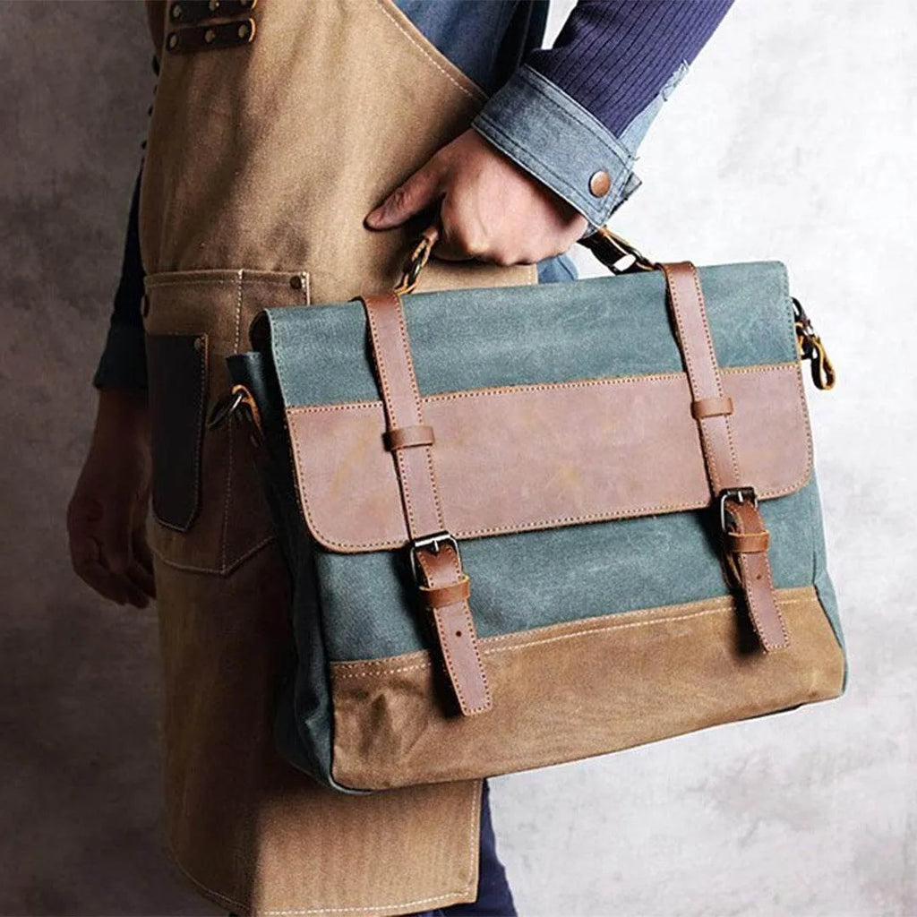 Bolsa Carteiro BP 108 | Lona e Couro | Mensageiro | Notebook | Bagypack - BAGYPACK