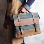 Bolsa Carteiro BP 108 | Lona e Couro | Mensageiro | Notebook | Bagypack - BAGYPACK