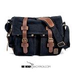 Bolsa Carteiro BP 112 Masculina Lona/Couro p/ Notebook 14" BAGYPACK