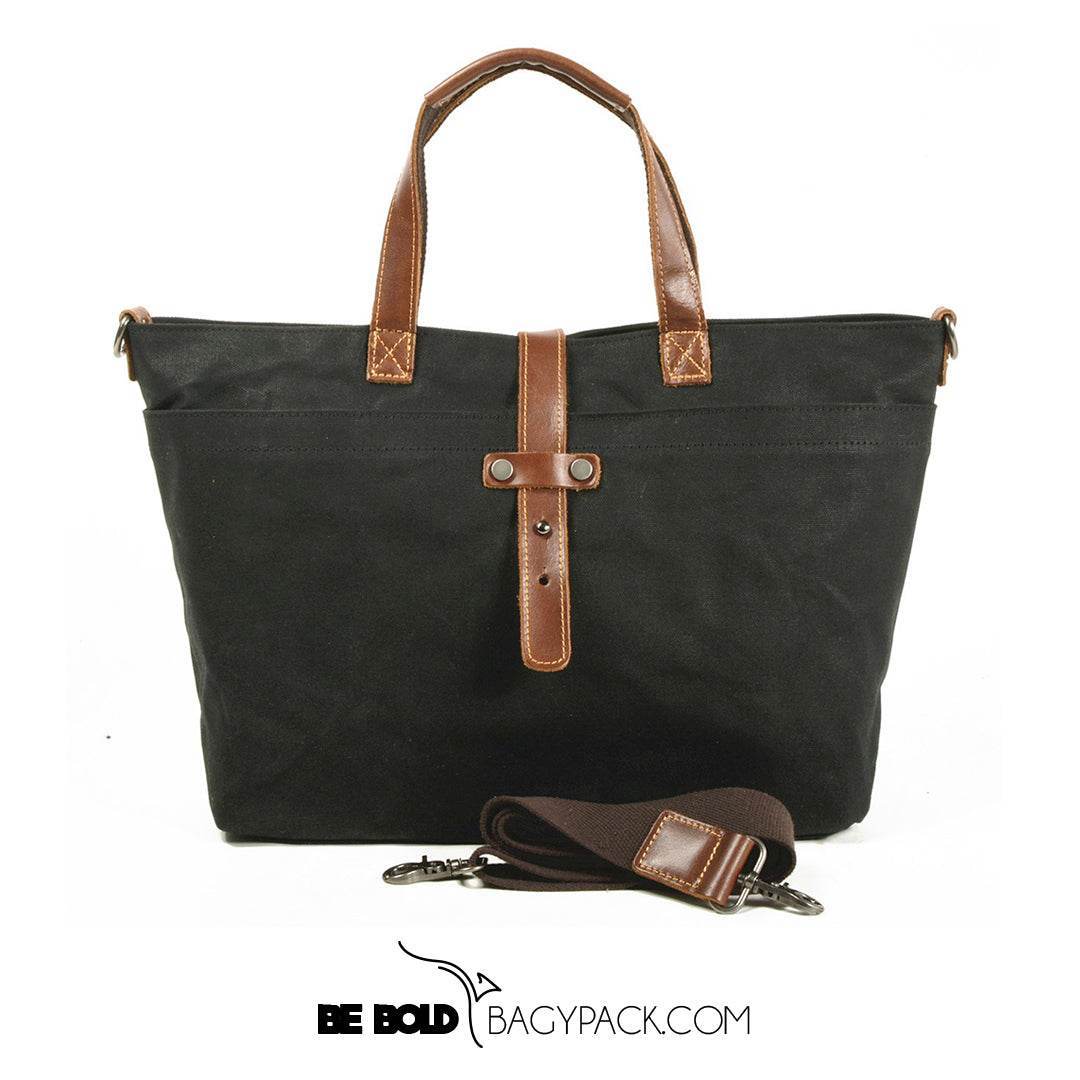 Bolsa Carteiro BP 203 Masculina em Lona Couro. Notebook 14" BAGYPACK