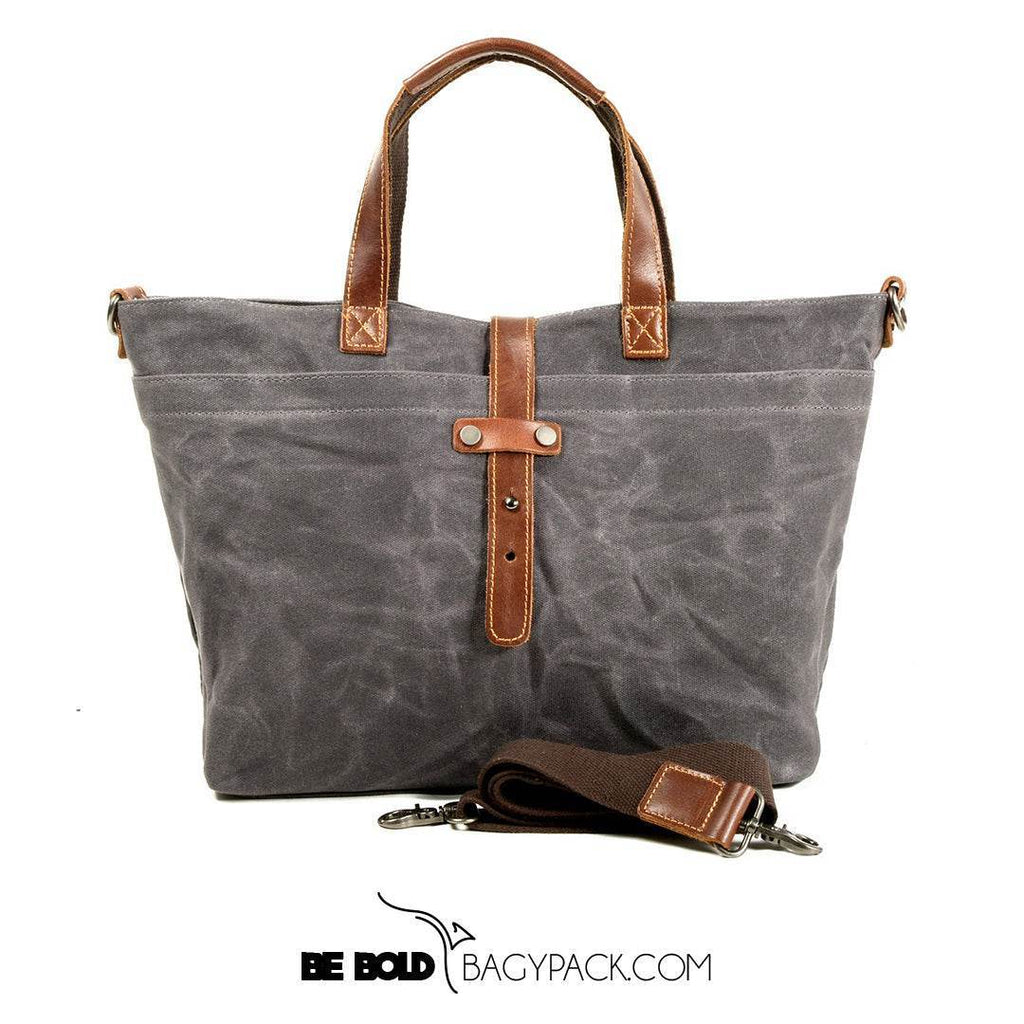Bolsa Carteiro BP 203 Masculina em Lona Couro. Notebook 14" BAGYPACK